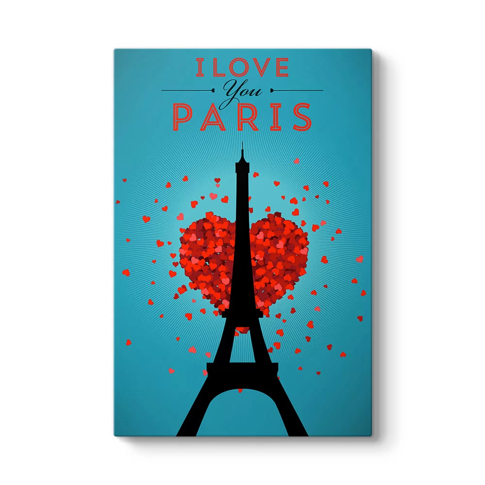 I Love You Paris Tablosu - Model 2